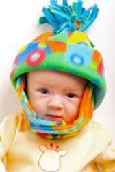 Baby Wearing Fleece Hat