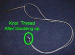 knotting thread when sewing on a button