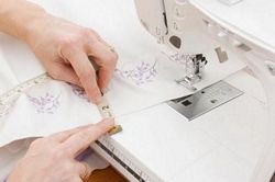 using sewing machine