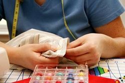 woman sewing